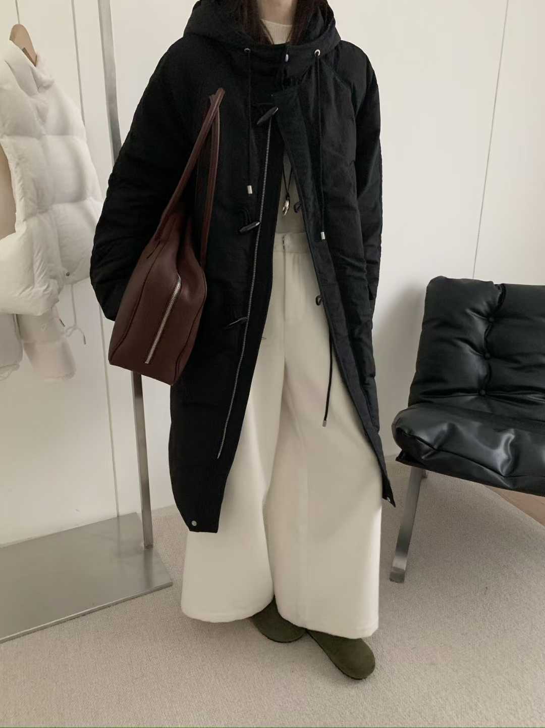 HELLO 加厚连帽羽绒服 50鸭绒 宽松休闲