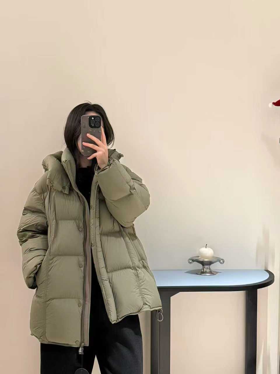 HELLO 中长款白鸭绒羽绒服 90鸭绒 气质通勤