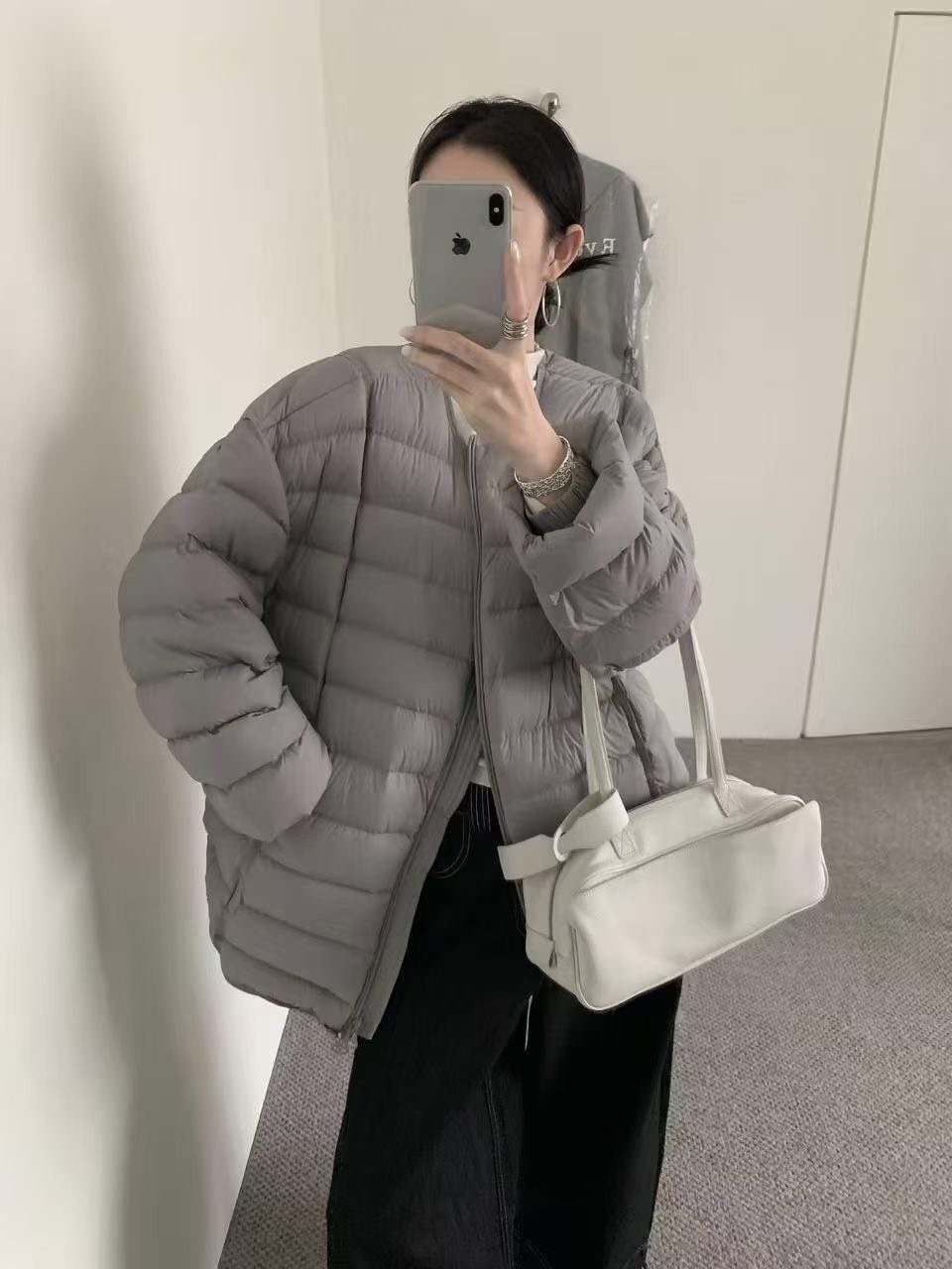 HELLO 短款90%白鸭绒180g羽绒服 简约外套